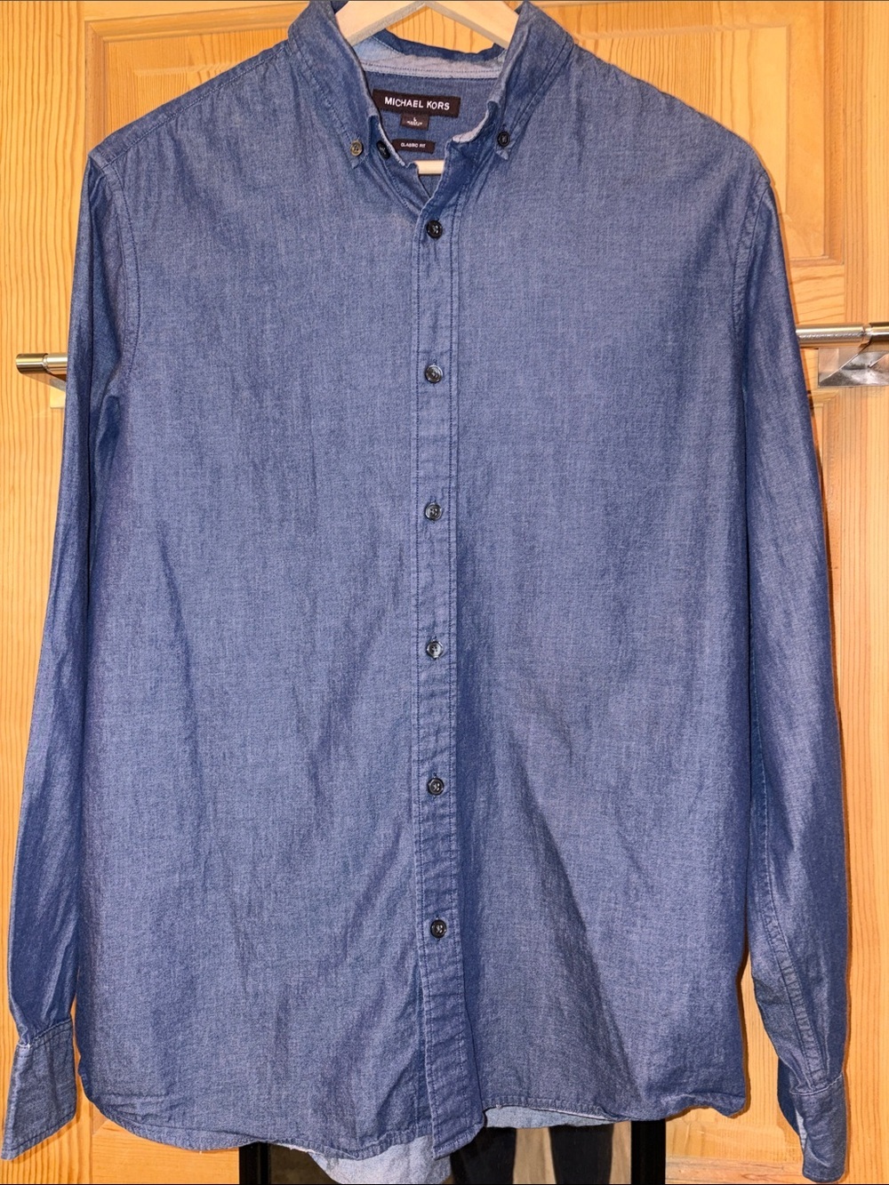Lightweight Long Sleeve Button Up Micheal Kors Classic fit Shirt Sz L